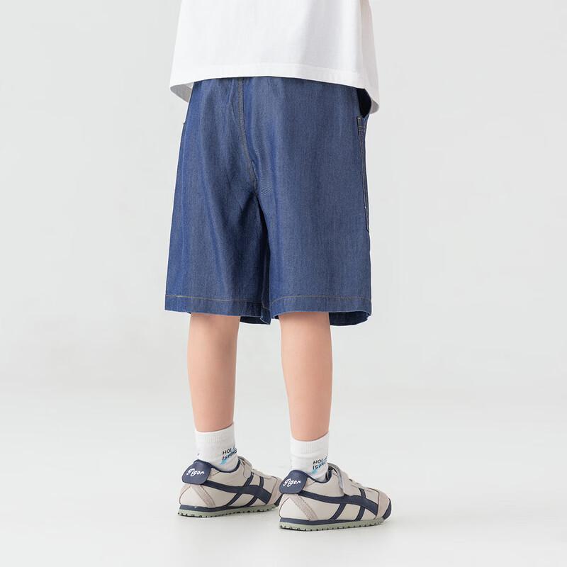 Boys' Soft Breathable Lyocell Tencel Denim-Look Shorts