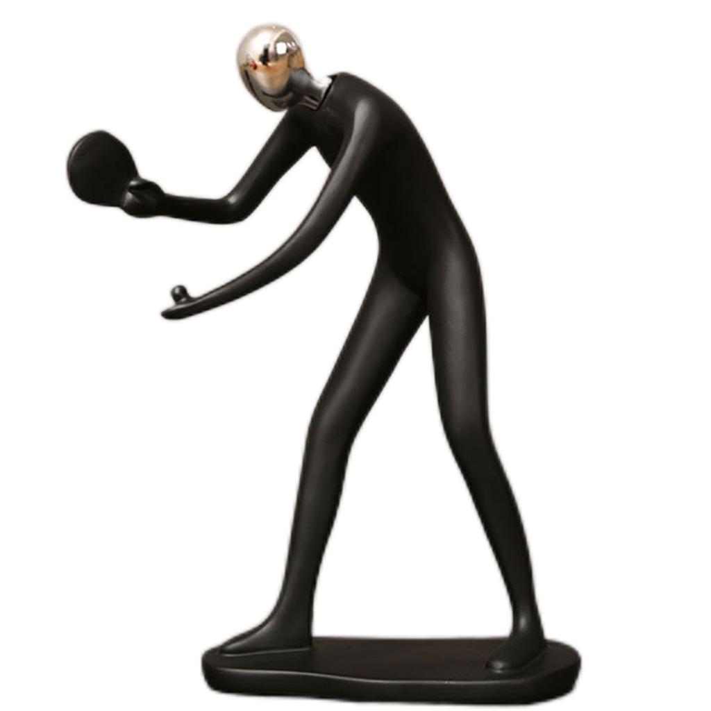 Modern Abstract Craft Resin Athlete Statue Sport Figure Figurine Elegant Sport Theme Sculpture Office Home Living Room Decor