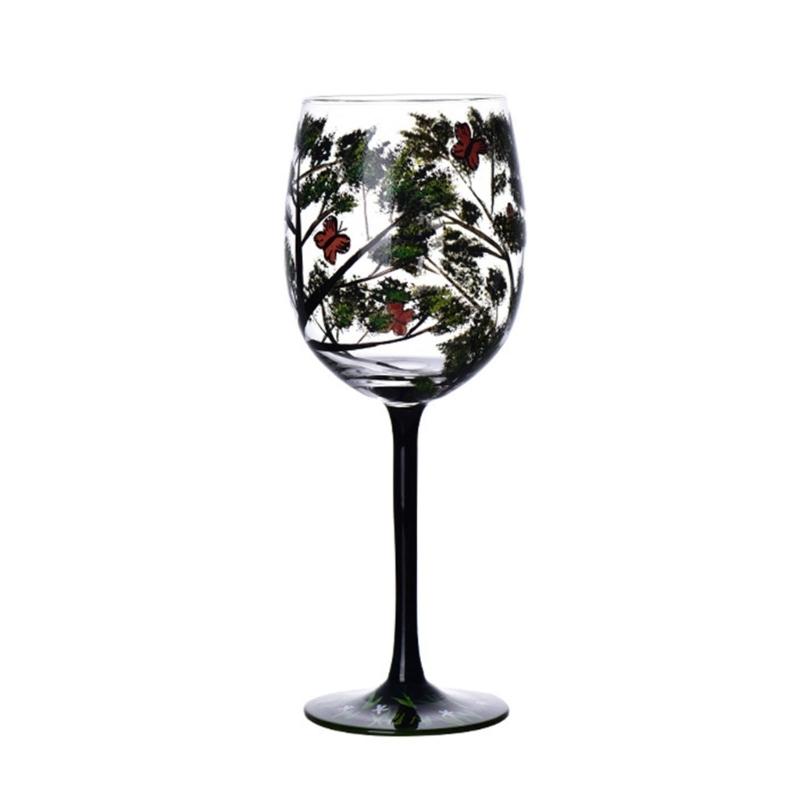 Four Seasons Tree Wine Glass Durable Juice Beer Stem Glass Elegant Glassware for White Wine, Red Wine, or Cocktails