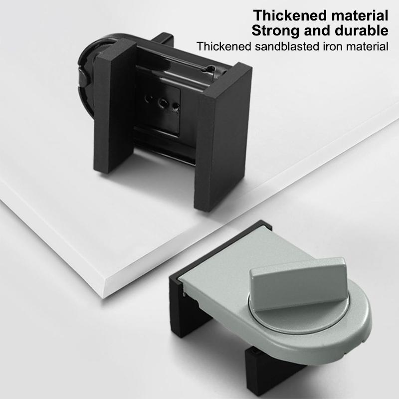 Aluminum Alloy Sliding Door And Window Lock Latch Anti-Theft Anti-Pinch Safety Lock Child And Pet Protection Bidirectional Fixer