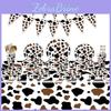 Fun Cow Print Party Decorations Includes Tablecloth Triangle Flags And Straws
