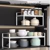 Retractable Layered Storage Shelf - Nail-Free Iron Organizer for Dorms
