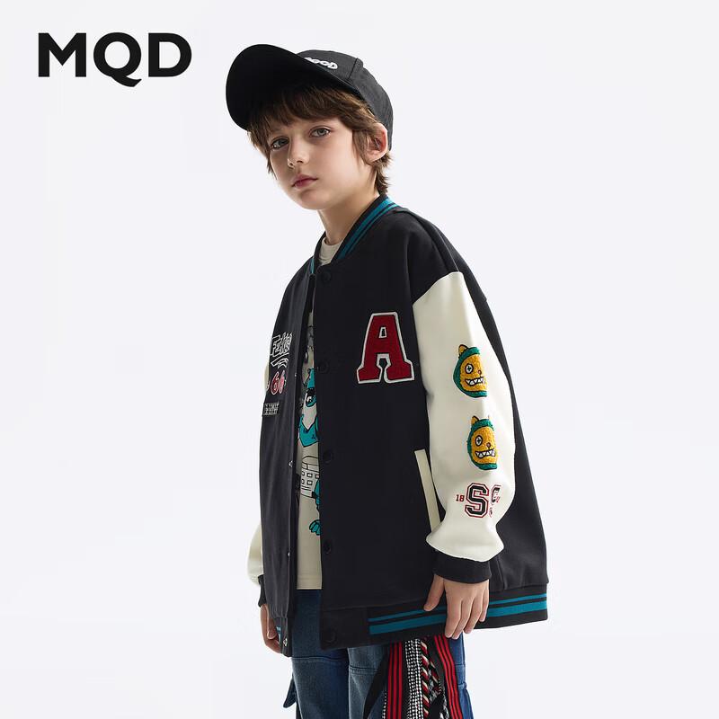 

MQD Boys Letter Pattern Baseball Jacket 130cm