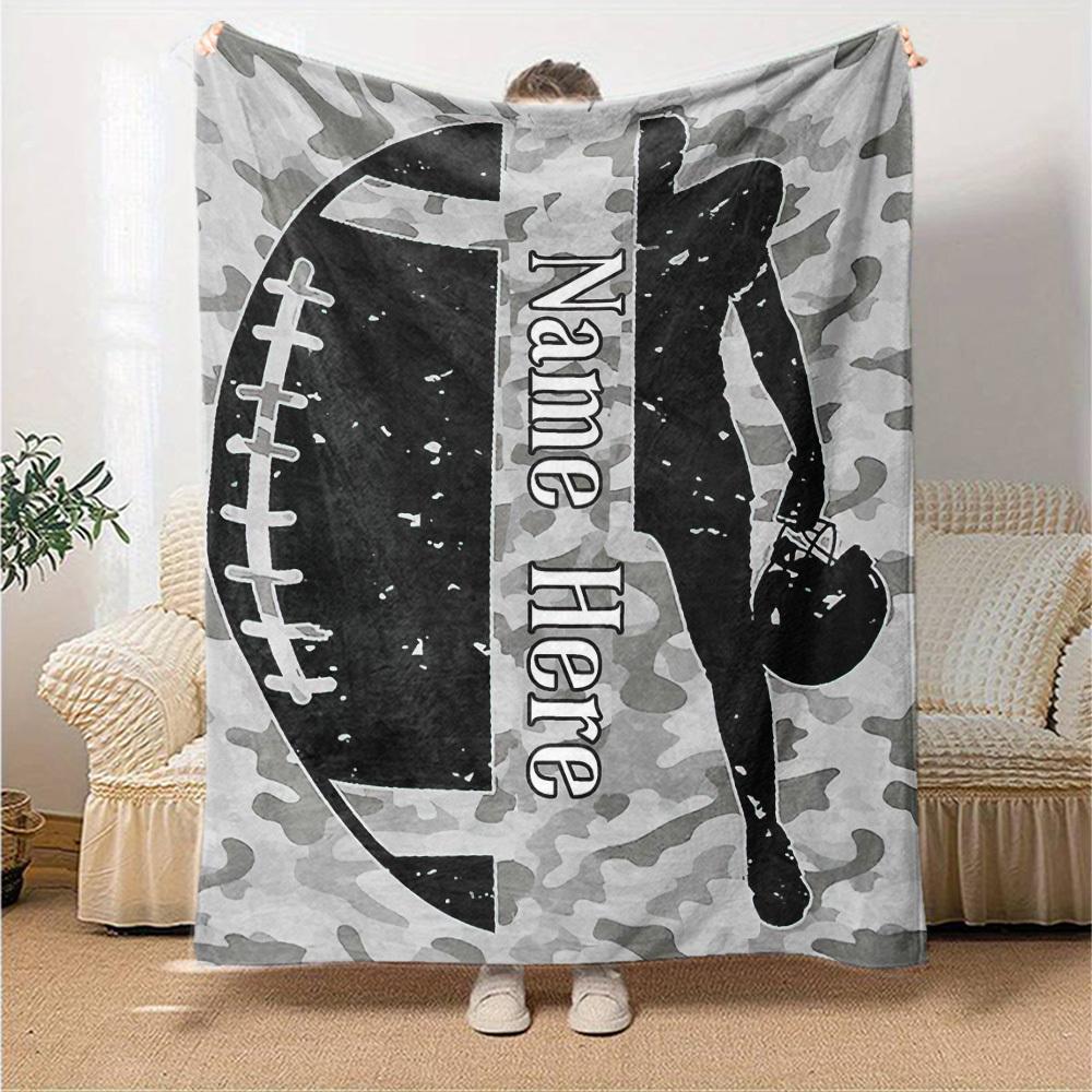 Customize Your Name Home Blanketss 80Th Birthday Celebration Floral Design Comfortable Soft Lightweight Blanket For All Seasons Suitable For Picnics
