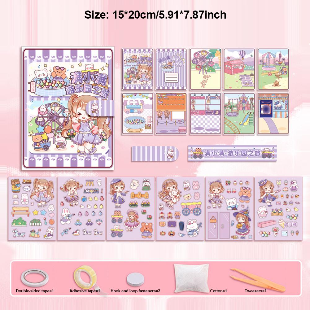 

Игрушки для девочек «Сделай сам», «Тихая книга», «Детская развивающая игрушка-книга ручной работы из бумаги, кукла 03