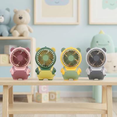 Bear Shape Desktop Mini Fan USB Rechargeable Handheld Mini Fan Children's Handheld Fan  Home Use