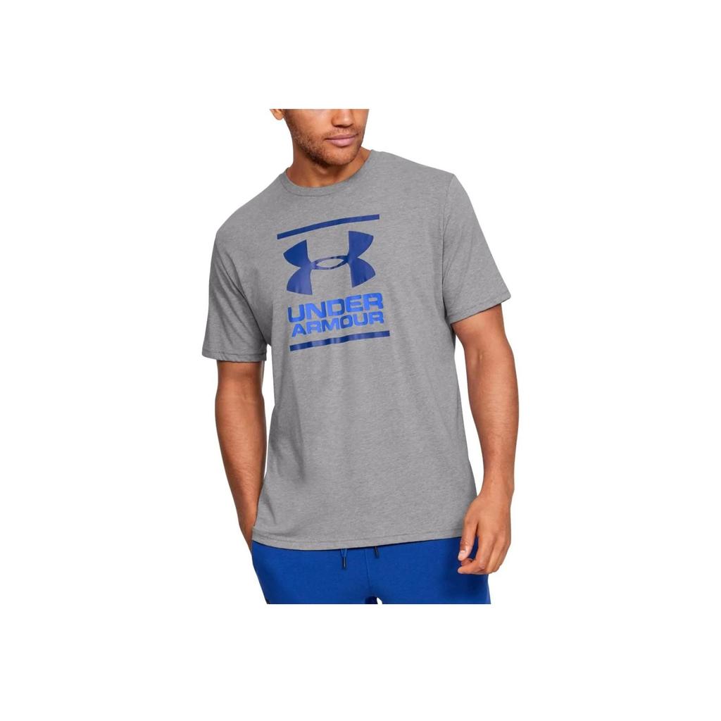 Under Armour UA GL Foundation Short Sleeve Crew Neck Tee Men Tops Steel-Light-Heather 1326849-036