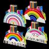 Wooden Rainbow Pen Holder - Office Stationery, Handmade Gift for Teacher’s Day