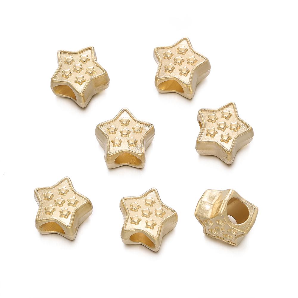 10pc/lot Heart Shape CCB Bead Gold Plated Loose Beads Spacer For Jewelry Making Accessories DIY Necklace Bracelet Charms