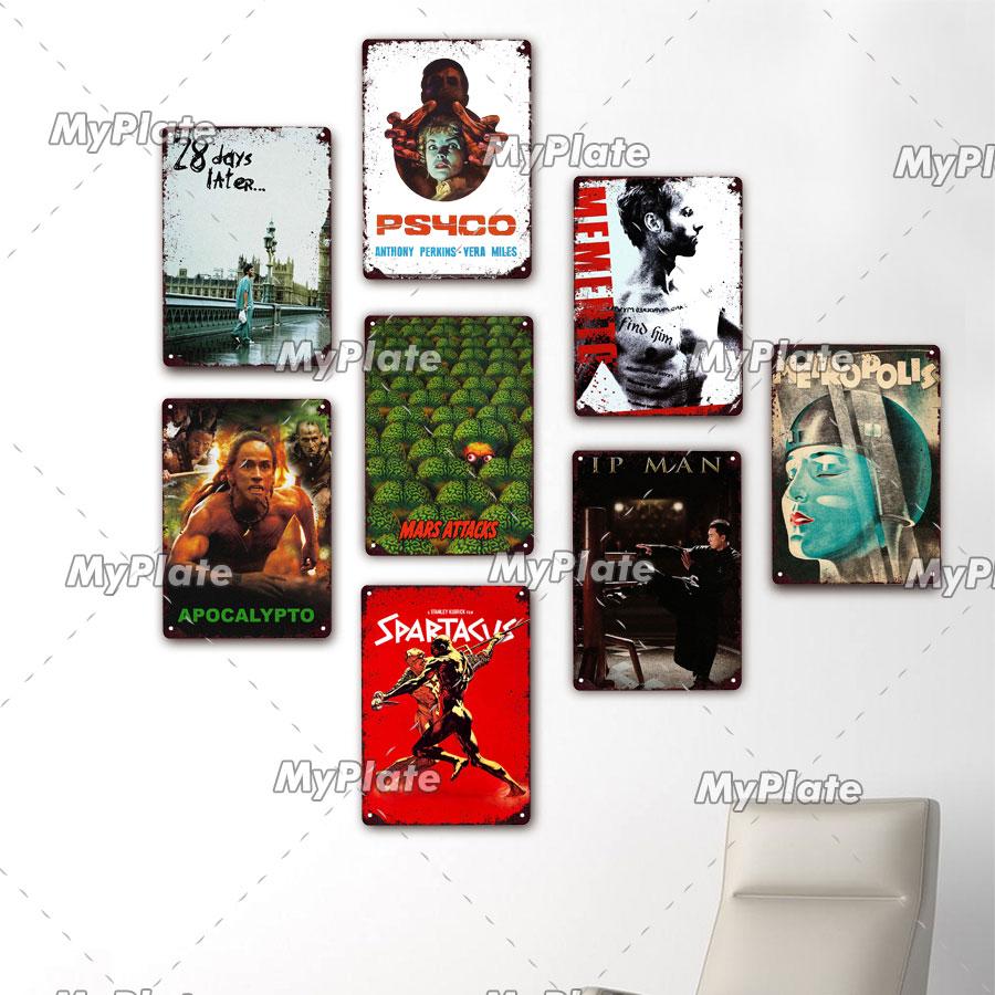 Science Fiction Film Poster Metall Zeichen Vintage Plaque Zinn Zeichen Platte Wand-dekor Für Club Mann Cave Kunst Malerei film