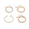 Accessories, stacked metal open bracelets, women's bracelets, niche full diamond twist chain bracelet set