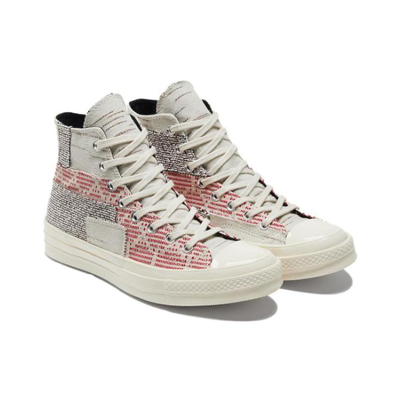 Converse 1970s Patchwork Chuck 70 Hi Comfortable Casual High-Top Espadrilles Unisex Grey