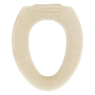 Housse de siège de toilette OKA Cocoon Type O Beige Coussin chaud en tricot lavable (Ô doux)