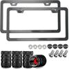 1/2pcs Car 30*15CM License Plate Frame Carbon Pattern Plastic License Plate Frame Bracket with Standard Screw Kits