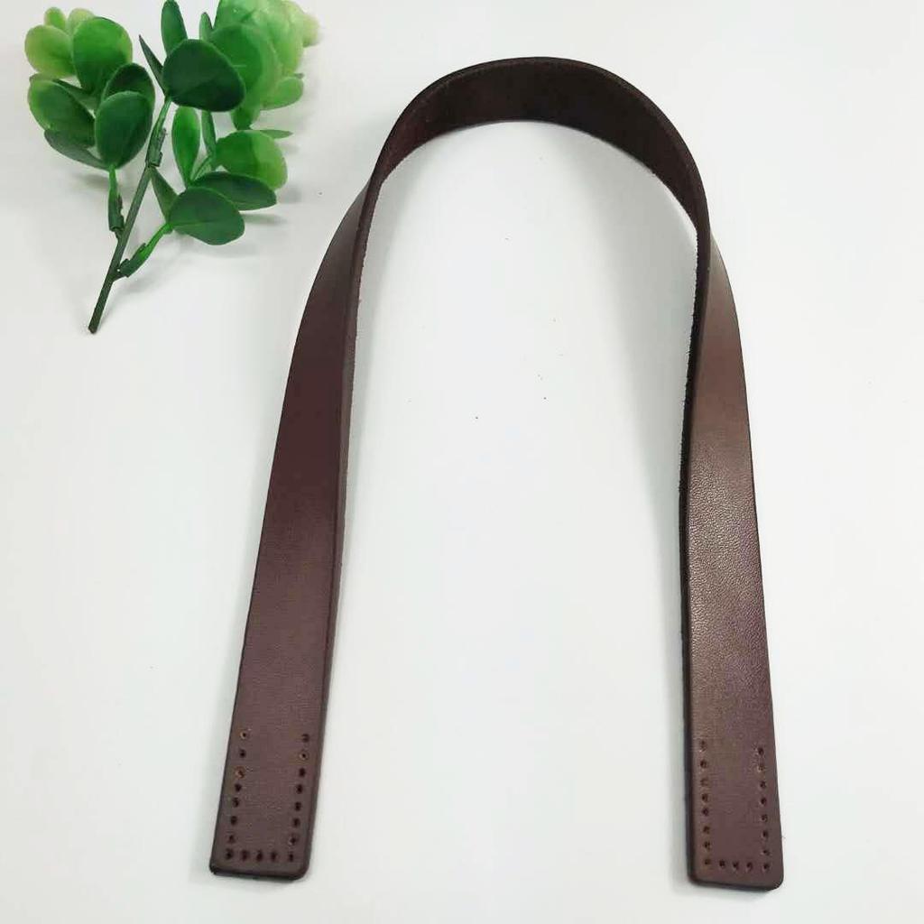 Hand-Sewn Genuine Cowhide Leather Tote Bag Strap