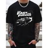 T-shirt Grafica da Uomo del Film Fast & Furious - Maglietta con Audace Design di Auto da Corsa, Morbido Tessuto a Maglia Elasticizzata per l'Uso Quotidiano e Eventi a Tema - Casual