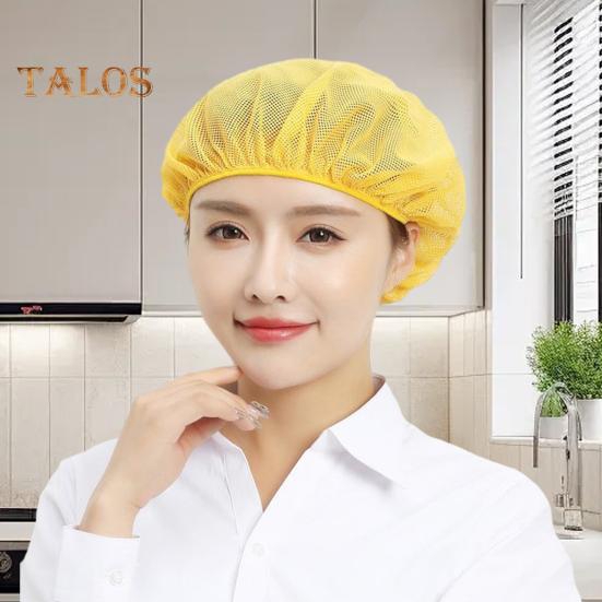 Reusable Bakery Hat Mesh Chef Cap Soft Breathable Friendly To Skin Washable Cooking Cap Protective Headwear
