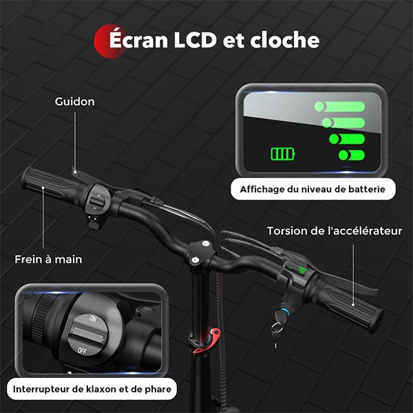 iScooter Electric Scooter I12 25KM/H 500W 7.5Ah 12 Inch Pneumatic Road Tire 30-35KM Range with Basket GREEN Color
