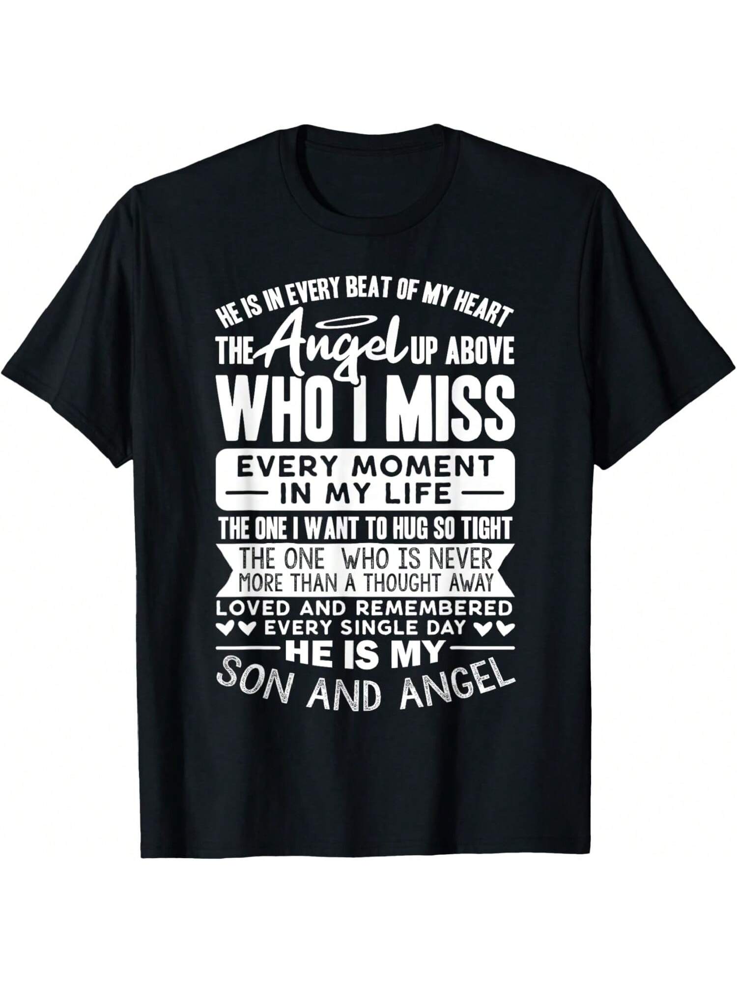 

Мой сын — мой ангел-хранитель на небесах, футболка «Скорбь по сыну» XXXXXL чёрный