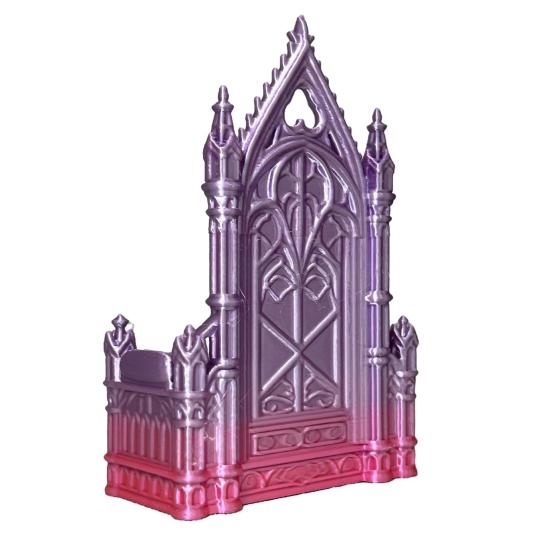 Miniature Throne Figuirine 3D Printed Gothic Style Chair Decoration Mini Landscape Ornaments for Dollhouse Accessory