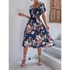 Summer Floral Print Short-sleeved Dress
