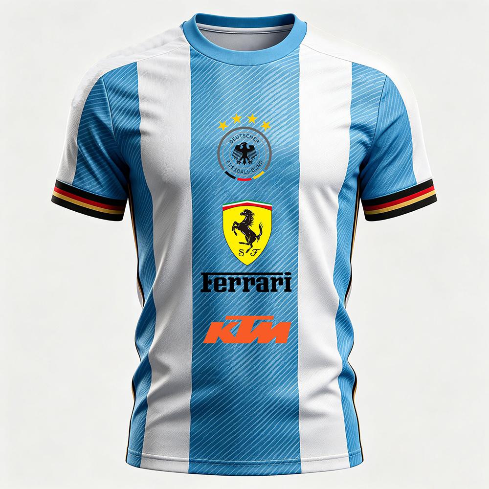 KTM 2026 Men's Football Jersey Quick Dry Breathable Sports T-Shirt