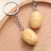 Potato Mangosteen Model Pendant Simulation Food Keychain Simulation Potato Keychain  Backpack Decor