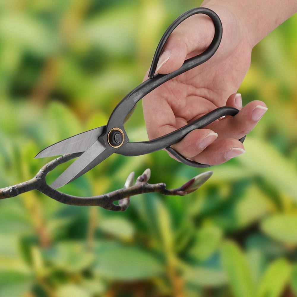 Professional Steel Bonsai Scissors Black Sharp Blades Pruning Shear Butterfly Handle Garden Cutter Indoor Plant