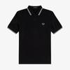 Fred Perry [M3600] Twin Tip Fred Perry Shirt - Black/White M3600-350