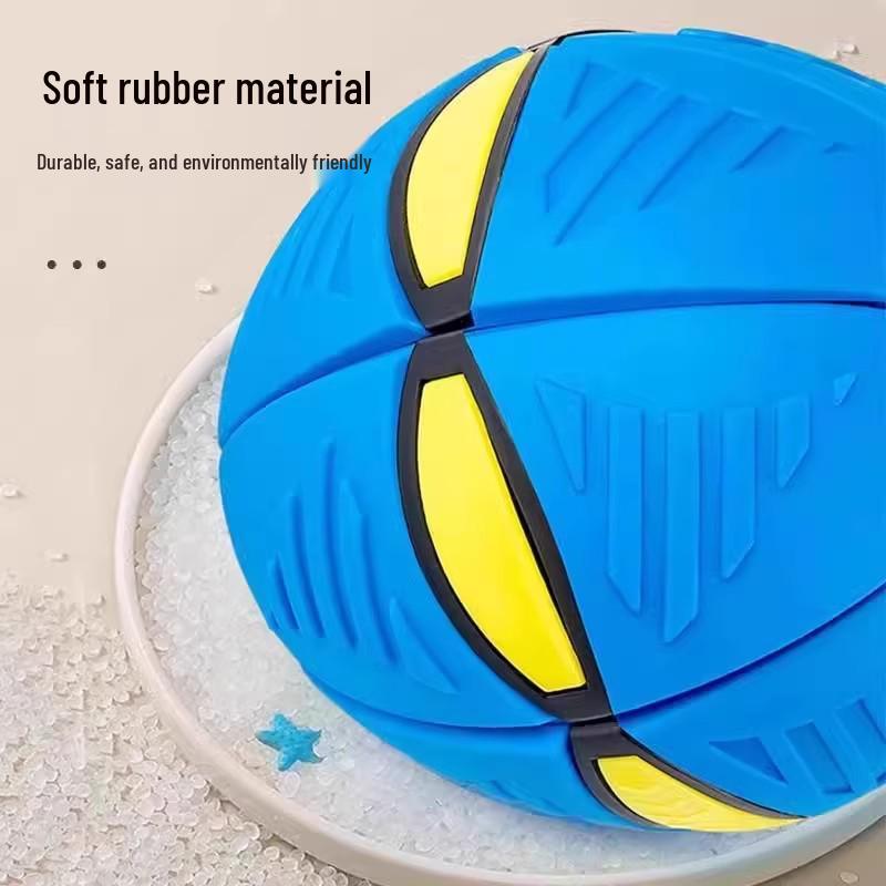 Self-Entertainment Elastic Dog Toy: Magic Flying Saucer, Deformable Foot-Stomping Ball, Educational Outdoor Sports Toy.