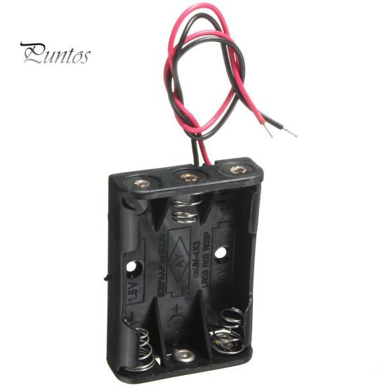 Caja de almacenamiento con soporte de plástico portátil, herramienta para 3 pilas recargables AAA