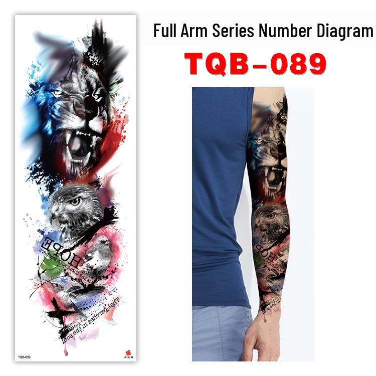 Waterproof Full Arm Customizable Big Flower Tattoo Stickers - TQB081-100