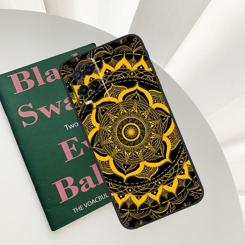 Flowers Mandala Floral Case For Oppo A58 A78 A98 A15 A16 A17 A52 A72 A76 A96 A54 A74 A94 A57 A77 A54S A57S Cover