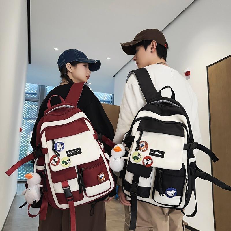 Schoolbag schoolbag female college student Korean version high school travel backpack male junior high school students ins Japanese large-capacity