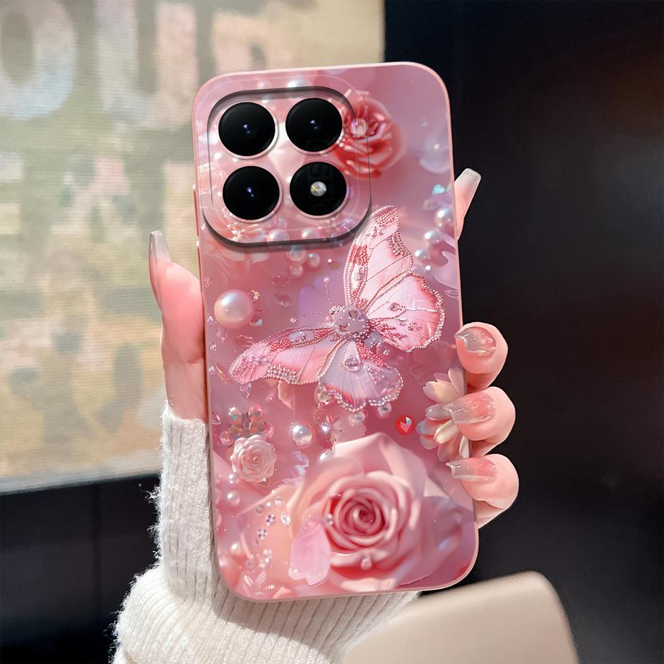 Cases For Xiaomi 15 15T Pro Love Heart Butterfly Antifouling Full Protection Housing For Xiaomi15TPro xiaomi15pro Luxury Bumper