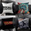 B-Back To The Future Pillow Case Home Dorm Chair Back Short Plush Double-sided Printing Office Nap Time Cushion Cover
