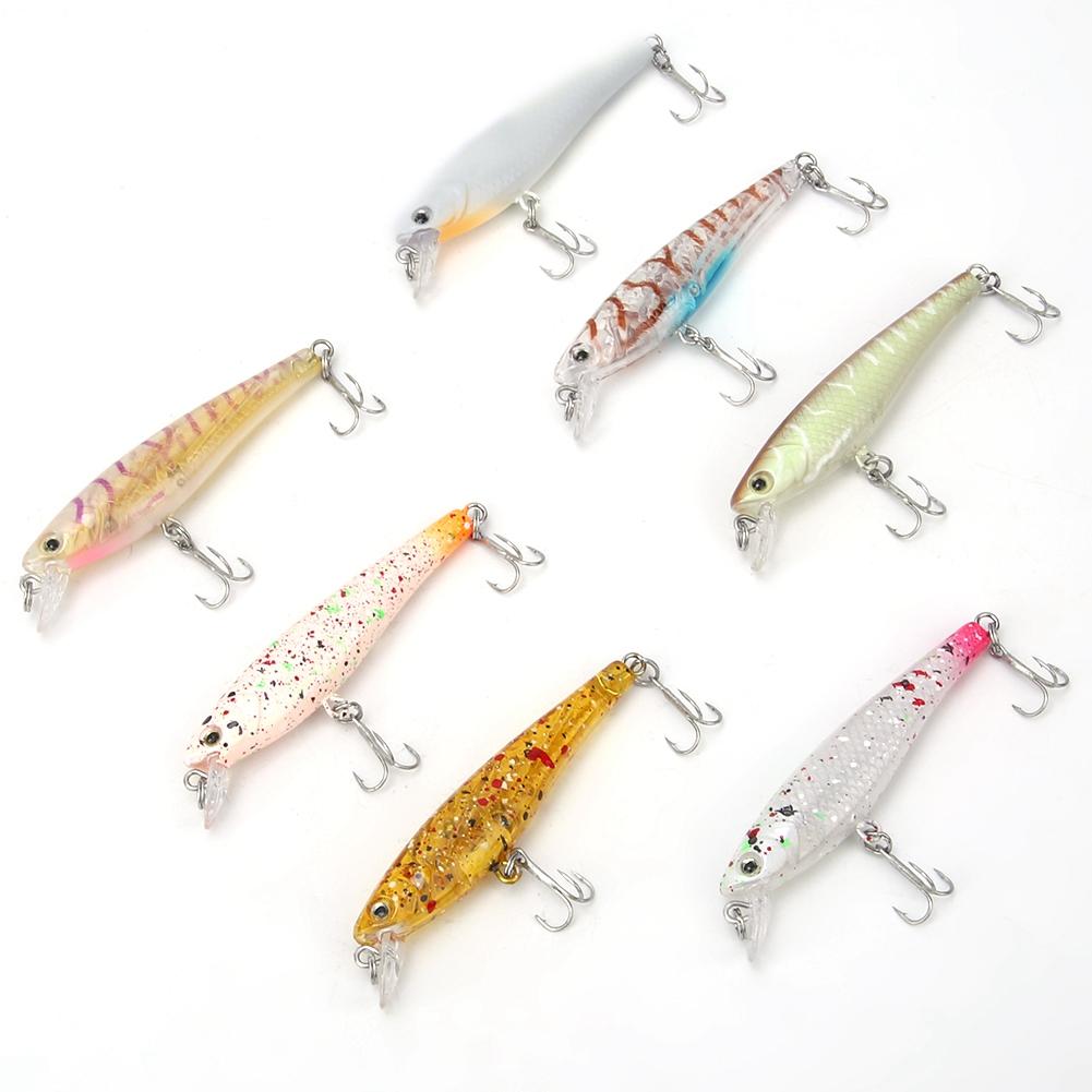 7 KS 6,5 cm 3,8 g Minnow Kroužkové Korálky Životná Umělá Návnada Rybářská Lákadla Swimbait Sada Příslušenství