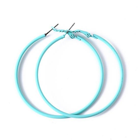 Creative Big Circle Charm Hoop Earrings Candy Color Women Party Jewelry Gifts