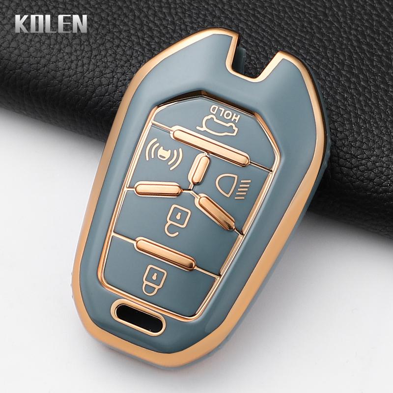 

For Ssangyong Rexton Y400 Y450 G4 5 Button Protector Holder Fob Accessories New Tpu Car Remote Key Case Cover Shell