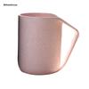 F63A Wheat Straw Plastic Coffee Cups Mug with Handles Dishwasher Microwave Safe Unbreakable Lightweight Eco-friendly BPA