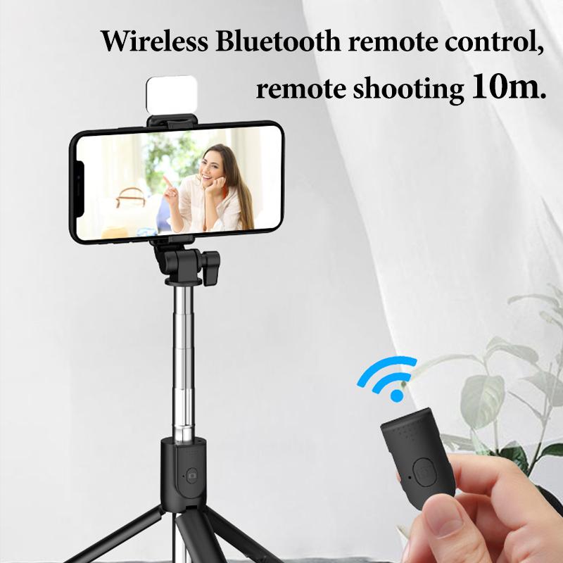 selfie stick 360° rotation holder with light remote control for selfie stick with bluetooth tripod for shooting from phone 7