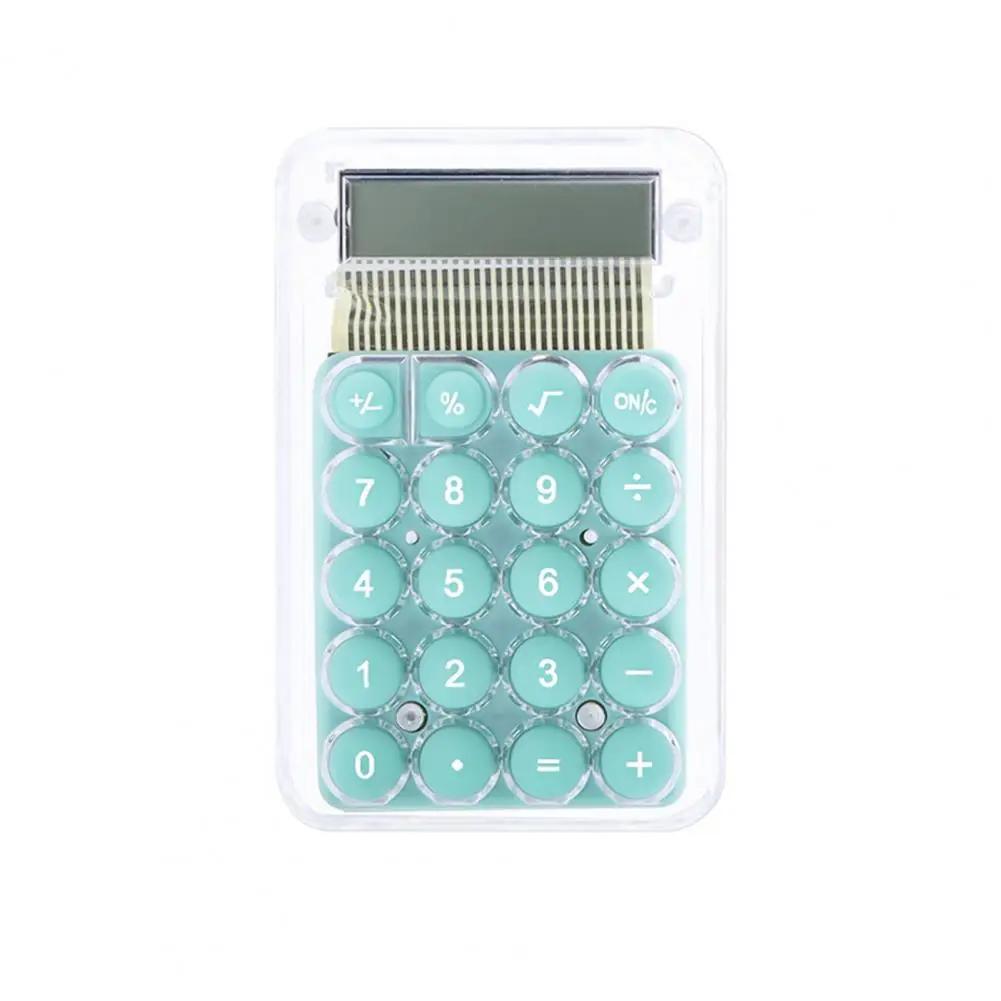 

8-значный дисплей, симпатичный калькулятор, силиконовая кнопка цвета конфет, прозрачный калькулятор, сладкий ветер, отправка подарков студентам зелёный