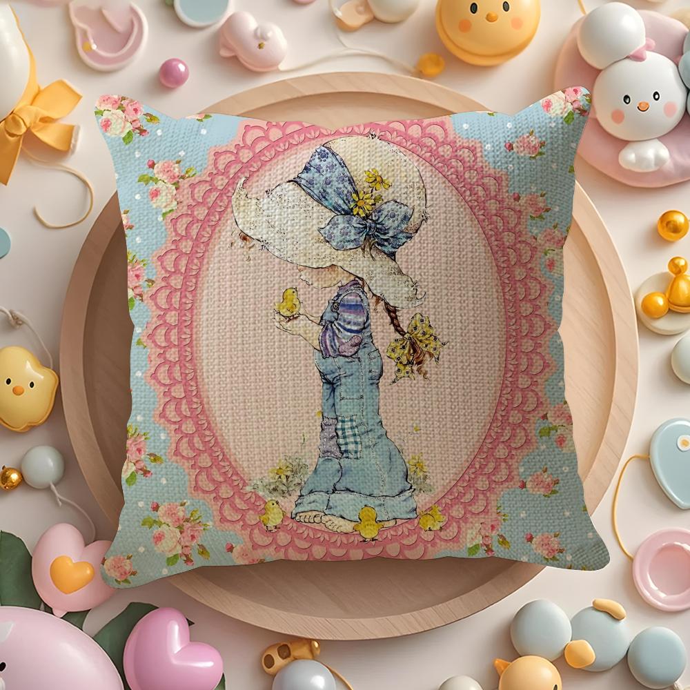 Sweet Anime Baby S-Sarah Kay Pillow Case Sofa Living Room Bedroom Headboard Backrest Cushion Square Cushion