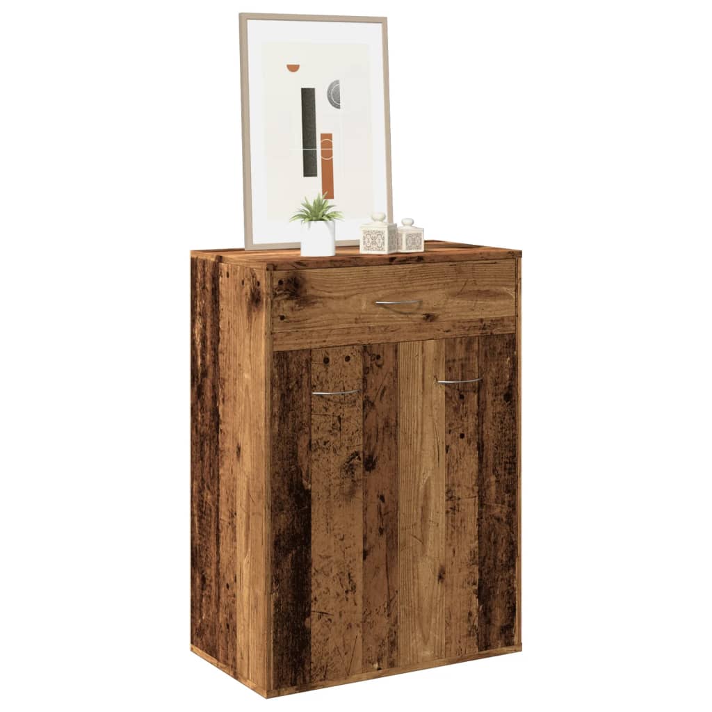 Shoe Cabinet with Rustic Wood Look 60 x 35 x 84 cm Engineered Wood