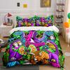 "Colorful Dinosaur 3-Piece Set" Suitable for kid's and adults' bedroom,Multiple sizes, Exquisite 3PC bedding set, gift