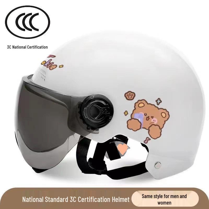 Certified All-Season Electric Motorcycle Helmet for Men and Women, Ideal for Summer Riding, Free Shipping Included