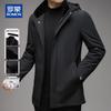 ROMON Men's Detachable Hood Goose Down Winter Jacket