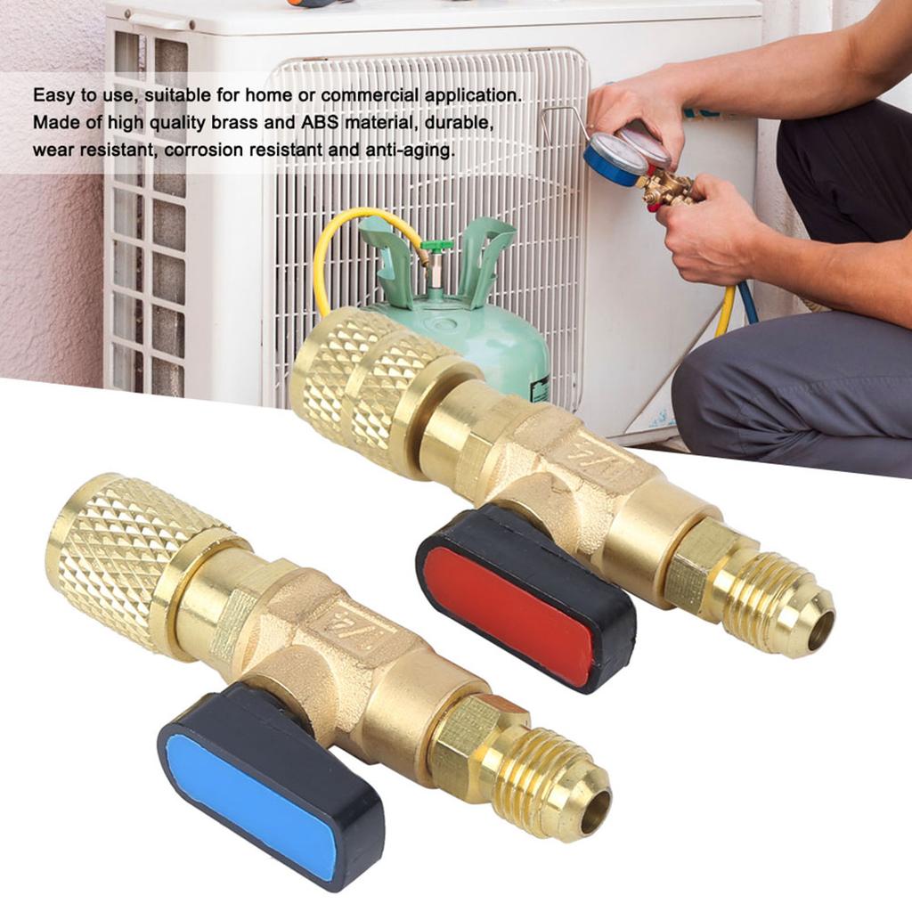 Kältemittelventil Klimaanlage Ladeschlauch Adapter Kugelhahn für R22 R410A