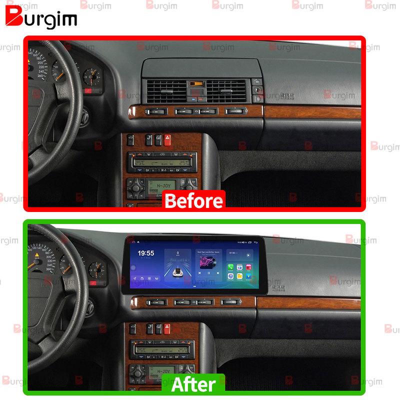 Car Android Radio Frame For Mercedes-Benz S-Class W140 1991-1999 12.3 inch 2DIN Screen Bracket Harness Wire Power Cable Adapter