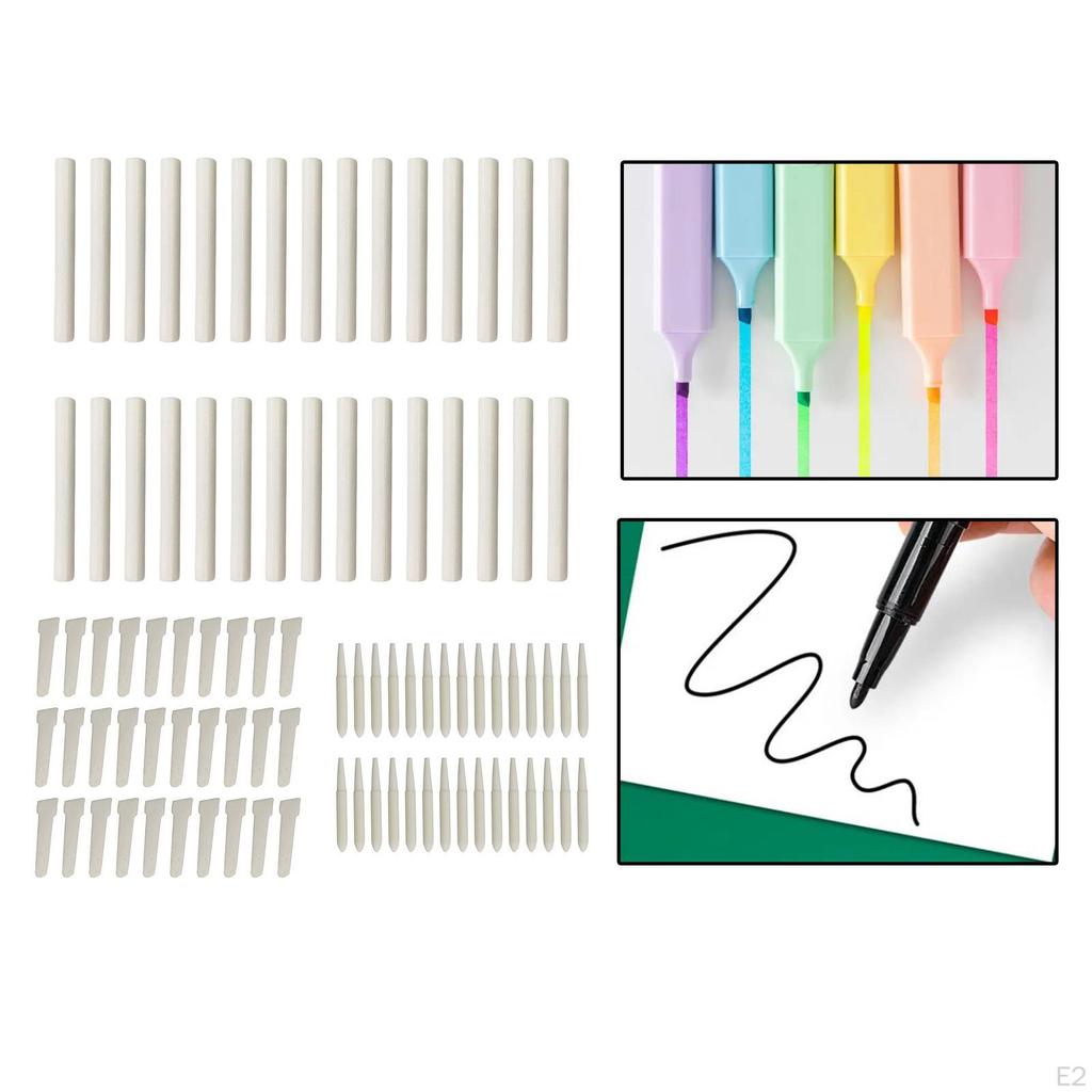 30 Fillable Pen Double Head Fountain Whiteboard Replacement Nib Tool Blank Marker for Illustration